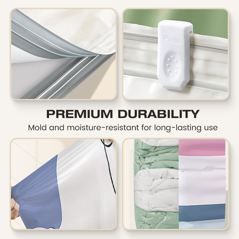 🔥 BUY 2 GET 1 FREE | No-Pump Vacuum Storage Bags - Save 80% Space Instantly!