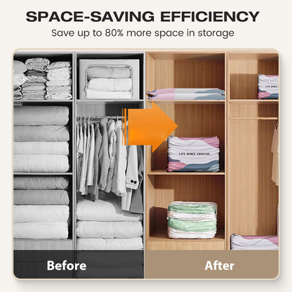 🔥 BUY 2 GET 1 FREE | No-Pump Vacuum Storage Bags - Save 80% Space Instantly!