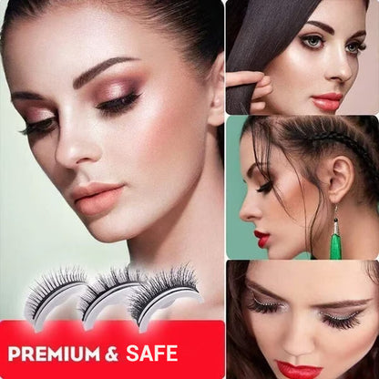 👁️Glue-Free Self-Adhesive Lashes – 3-Second, Natural & Reusable