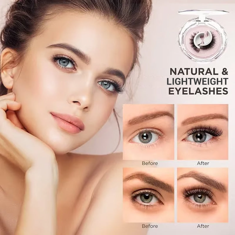 👁️Glue-Free Self-Adhesive Lashes – 3-Second, Natural & Reusable