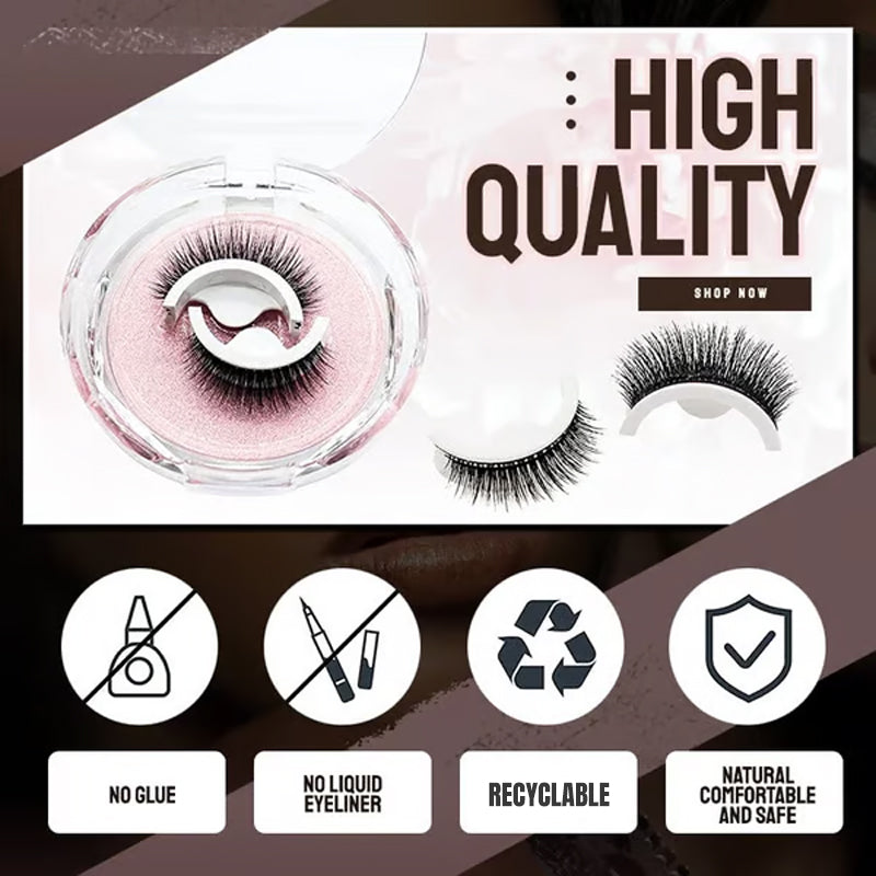 👁️Glue-Free Self-Adhesive Lashes – 3-Second, Natural & Reusable
