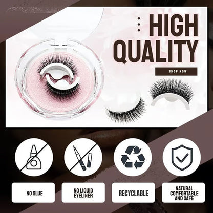 👁️Glue-Free Self-Adhesive Lashes – 3-Second, Natural & Reusable