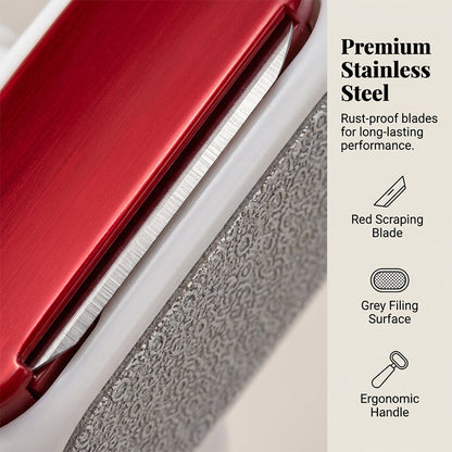 🥳HOT SALE🥳💞15K+ SOLD! Foot Scraper – Premium steel, dual surfaces & travel-ready